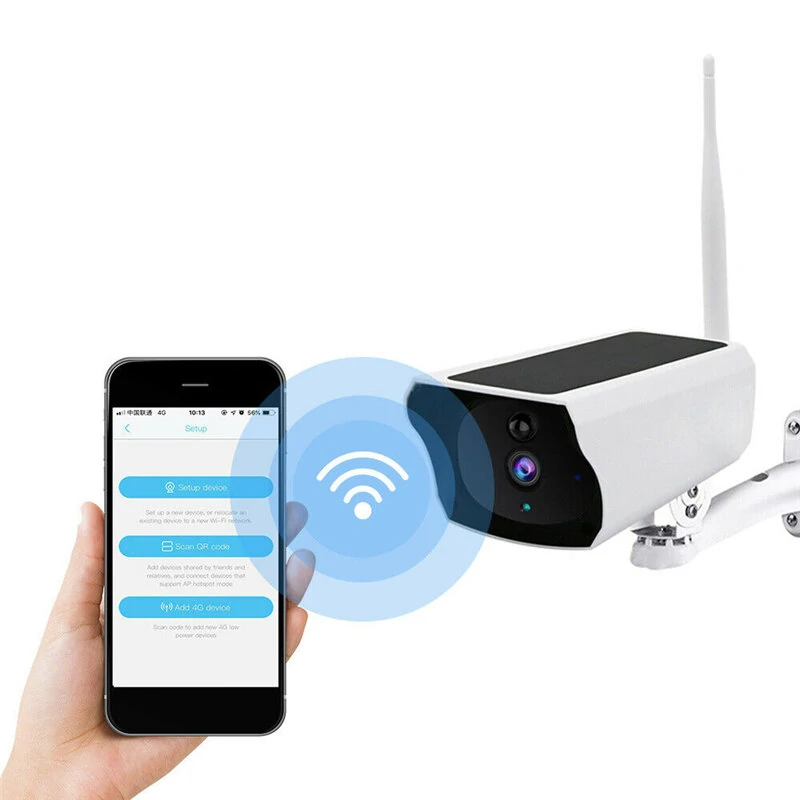 1080P HD WIFI Solar Security IP Camera Night Vision PIR Motion IP67