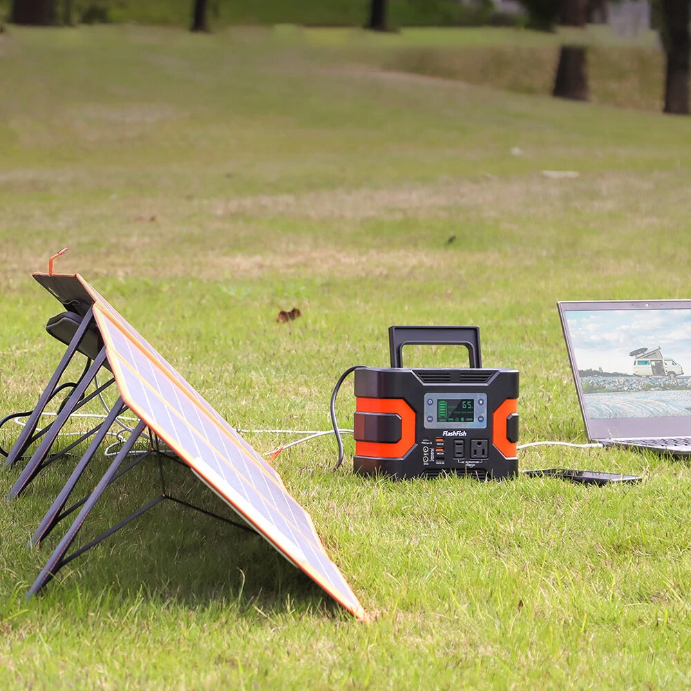 FlashFish TSP 18V 100W Foldable Solar Panel Portable Solar Charger DC/USB
