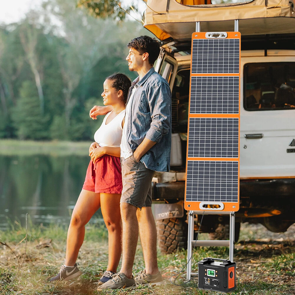 FlashFish TSP 18V 100W Foldable Solar Panel Portable Solar Charger DC/USB