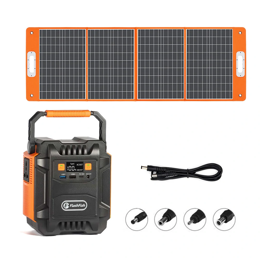 FlashFish A201 200W 172Wh Power Station + TSP 100W Foldable Solar Panel