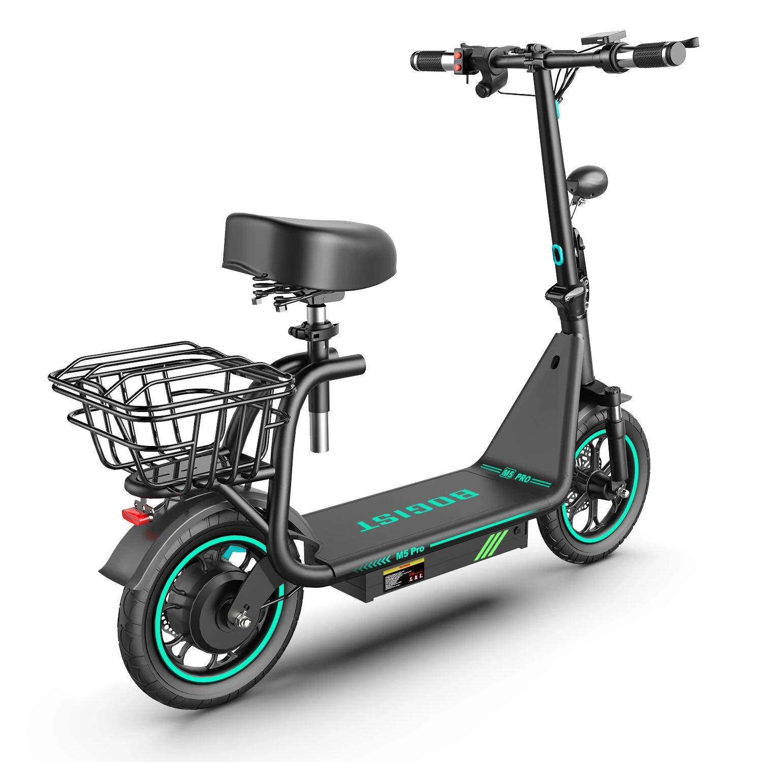 BOGIST M5 PRO+ Folding Electric Scooter with Seat 48V 13Ah 500W