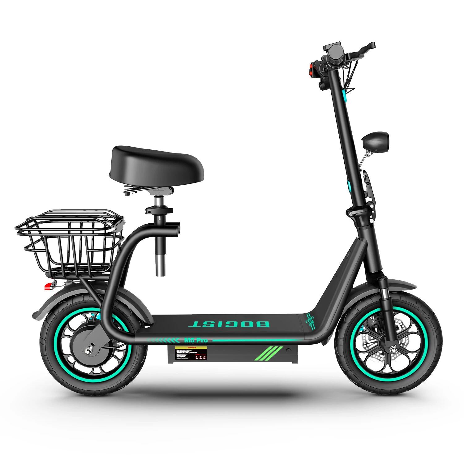 BOGIST M5 PRO+ Folding Electric Scooter with Seat 48V 13Ah 500W