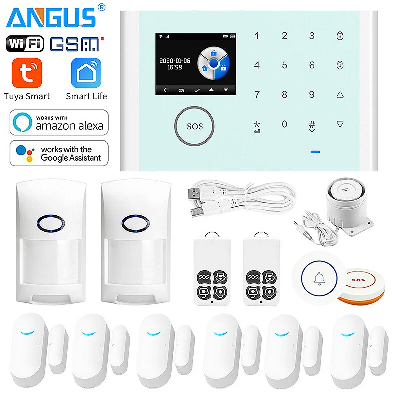 Smart Tuya WiFi Security Alarm System Kit Wireless GSM