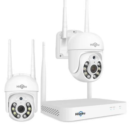 Hiseeu WK-2HD205 2 Cameras 5MP WiFi CCTV PTZ Security System Kit 10CH NVR