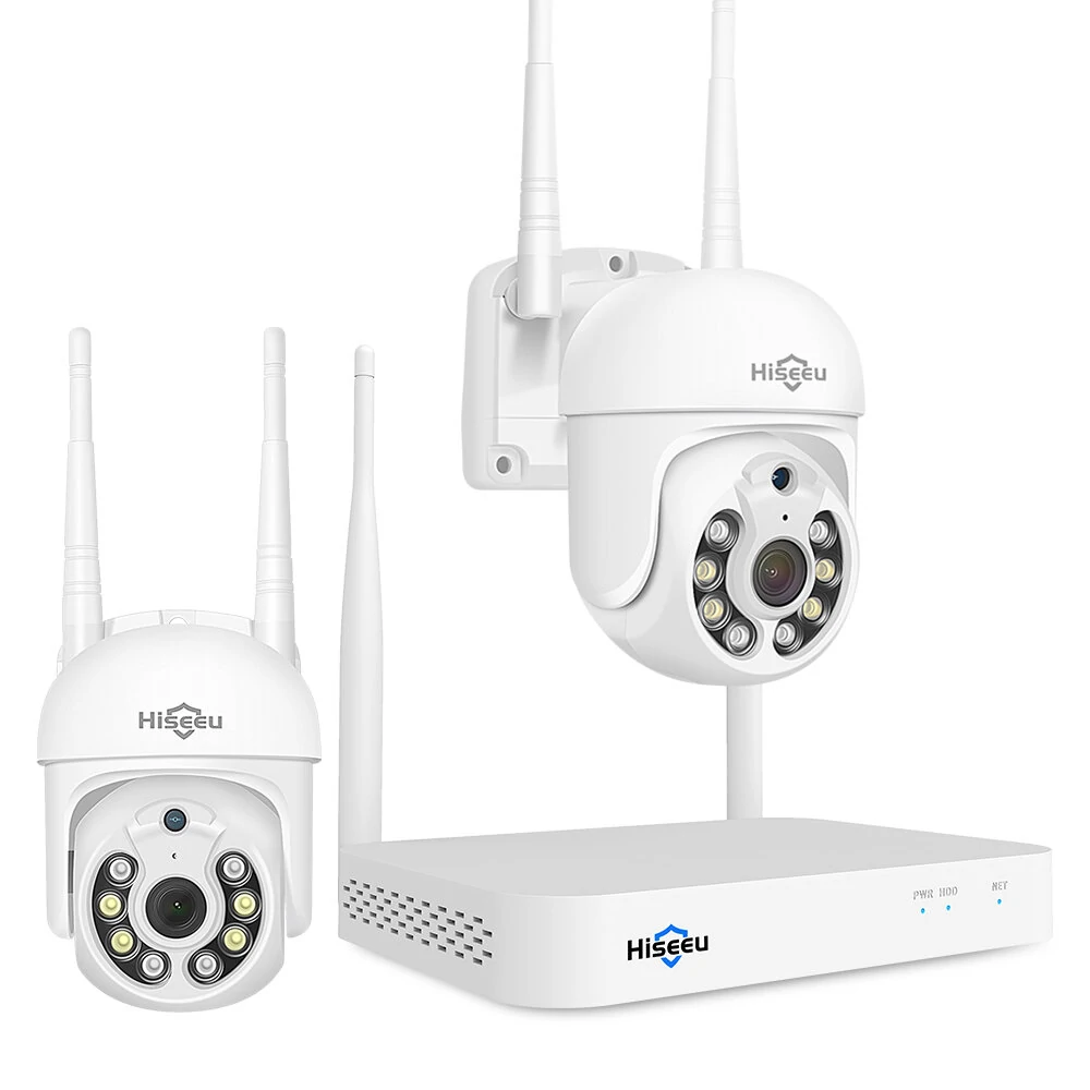 Hiseeu WK-2HD205 2 Cameras 5MP WiFi CCTV PTZ Security System Kit 10CH NVR