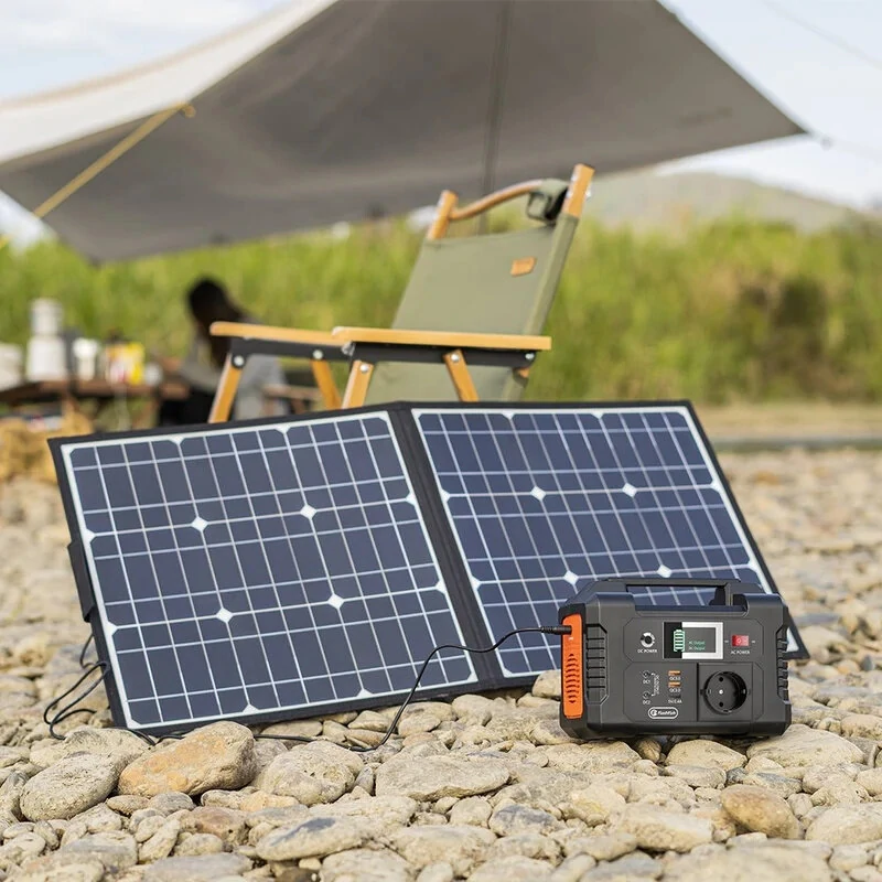 FlashFish E200 200W Portable Power Station + 18V 60W Foldable Solar Panel