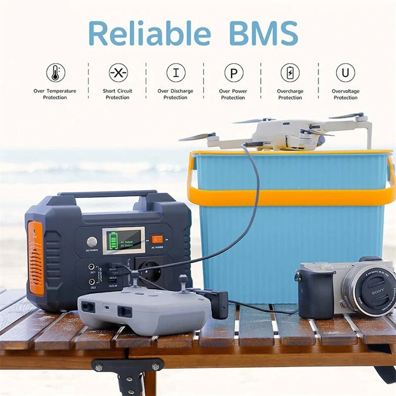 FlashFish E200 200W Portable Power Station + 18V 60W Foldable Solar Panel