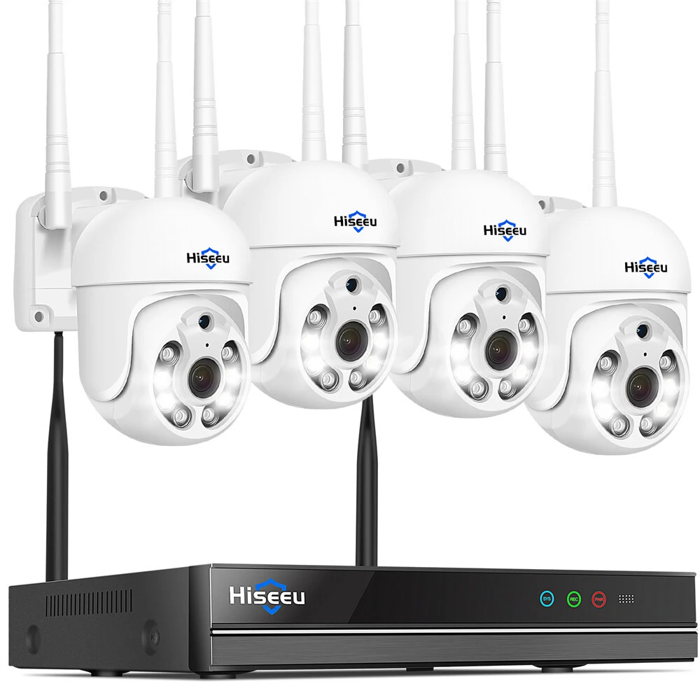 Hiseeu WK-4HD205 5MP WIFI IP Camera 4 Cameras Security System IP66