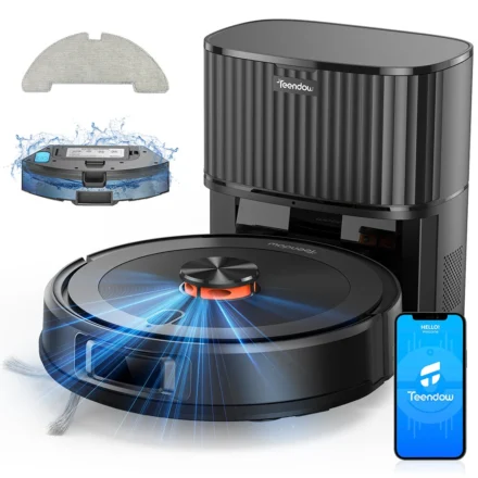 Teendow D10S MAX LDS Robot Vacuum Cleaner 5000Pa with Mopping