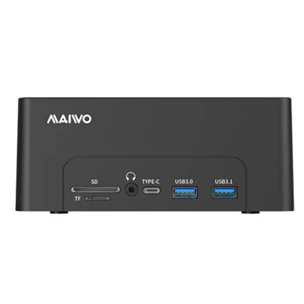 MAIWO K3082P 12-in-1 Hard Drive Docking Station USB 3.1 Gen2 Dual Bay Offline Clone