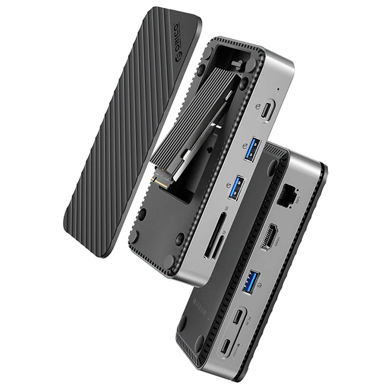 ORICO DPM2P9 10-in-1 M.2 SSD Enclosure Docking Station with Cooling Fan PD100W