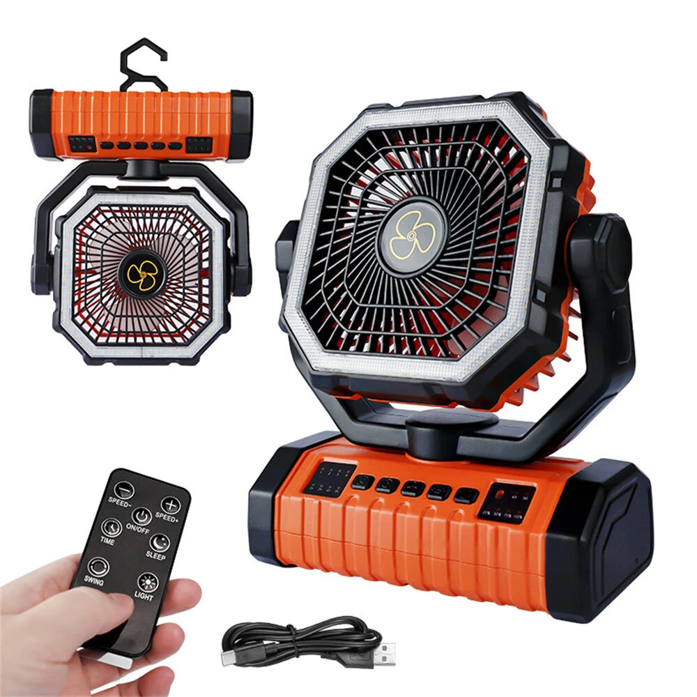 IPRee Portable Desk Fan with LED Light 20000mAh Rechargeable