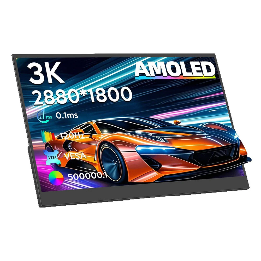 16 Inch Portable Monitor 120Hz 3K AMOLED Type C