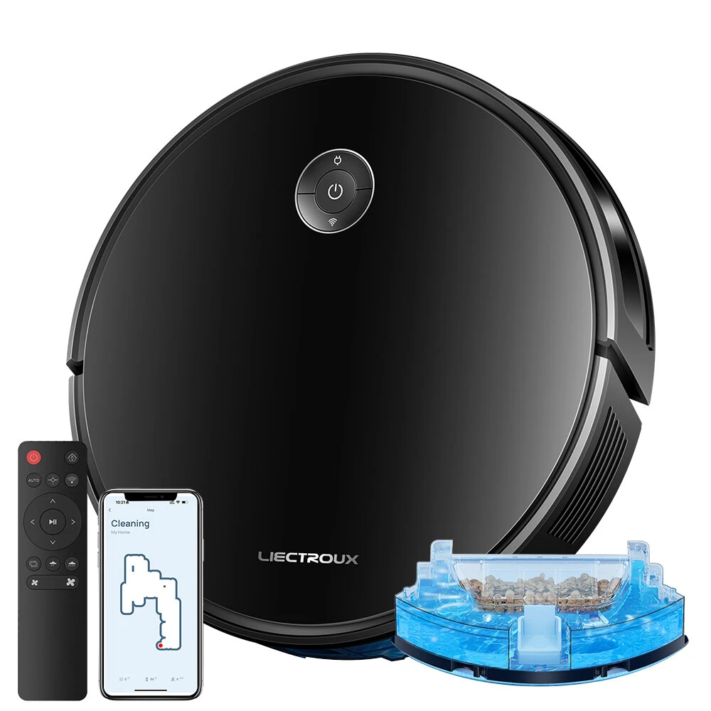 LIECTROUX C7 Robot Vacuum Cleaner and Wet Mop Smart Mapping WiFi