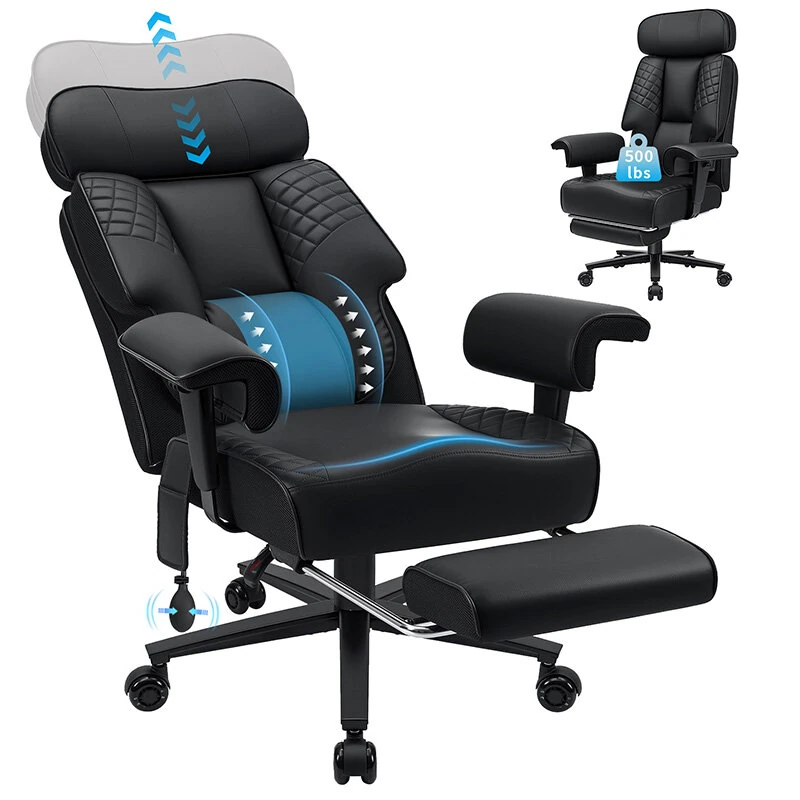 HOFFREE Big and Tall Office Chair 500lbs Adjustable Lumbar Support