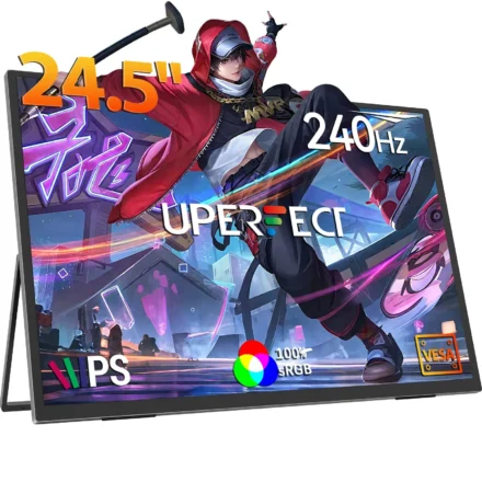 UPERFECT 24.5 Inch 240Hz Portable Gaming Monitor FHD IPS USB-C FreeSync