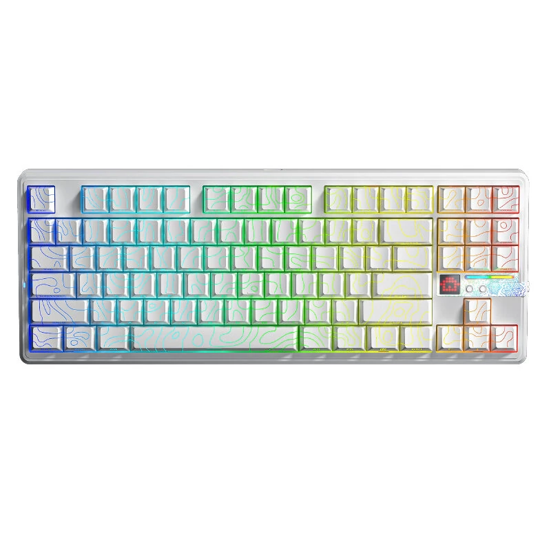 AULA F87 Pro V2 Mechanical Keyboard with LED Matrix Display Gasket Tri-Mode