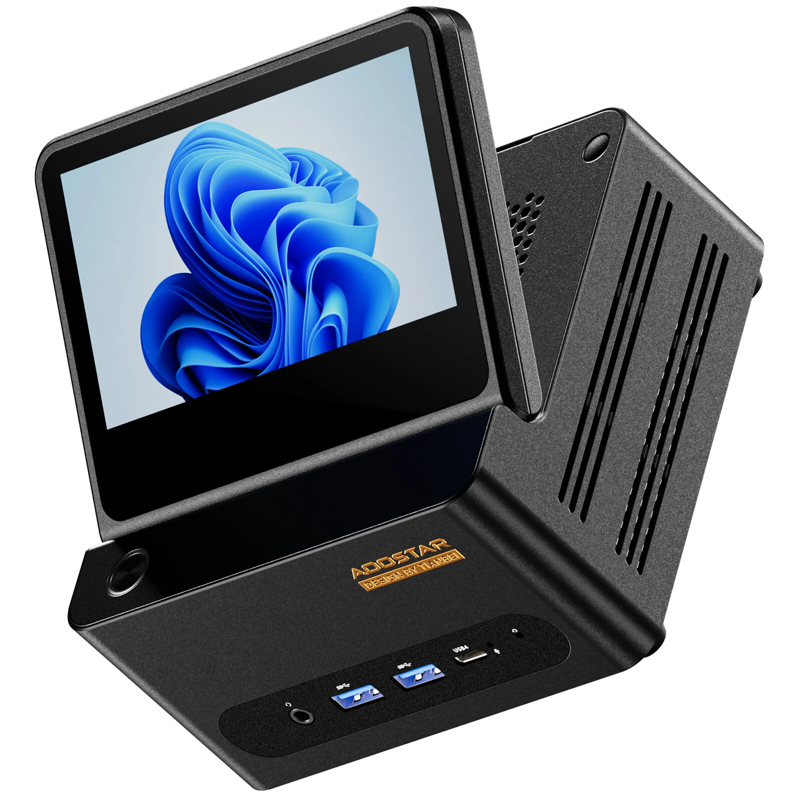 AOOSTAR G-FLIP Mini PC with 5 Inch Foldable Screen AMD Ryzen 7 H255 24GB 1TB