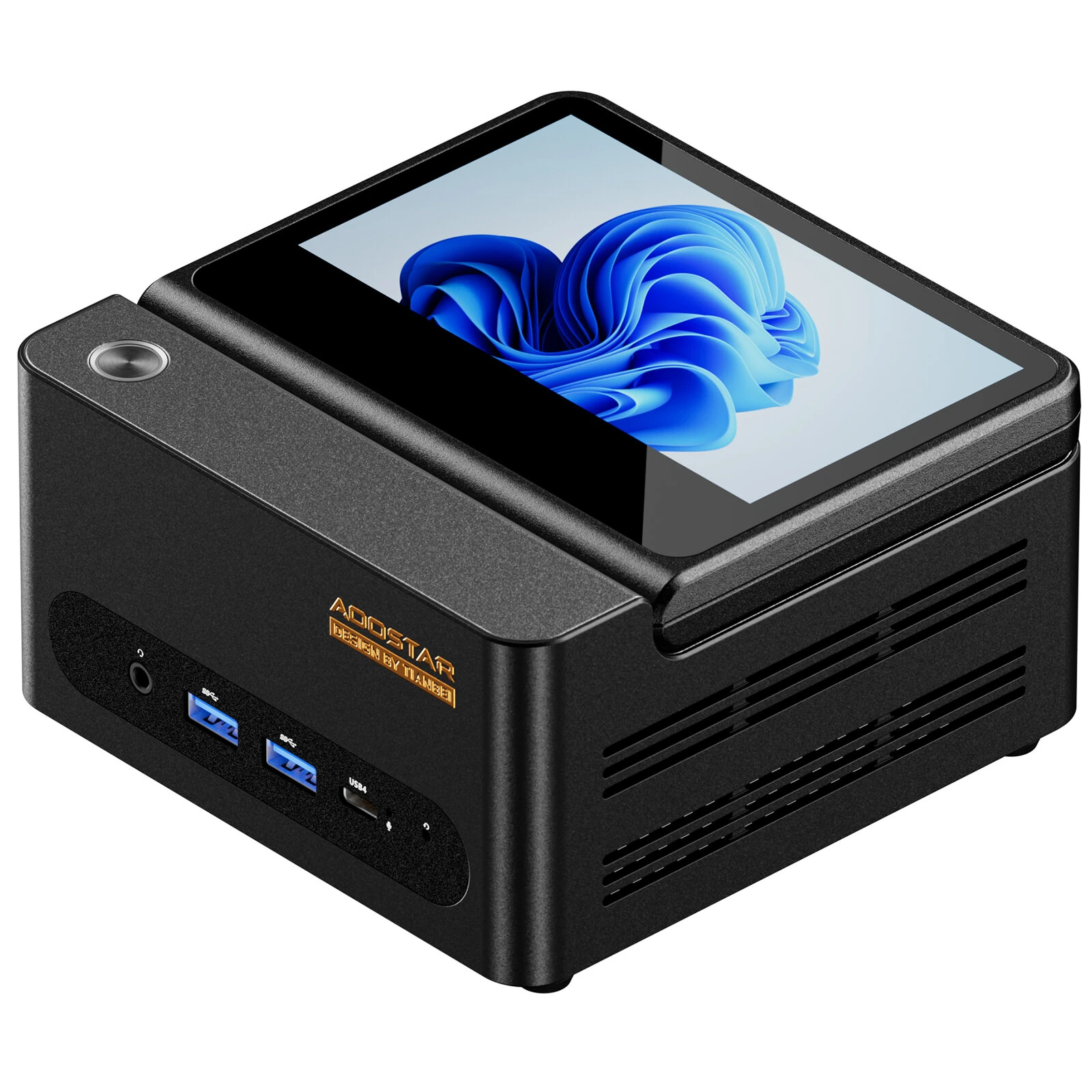 AOOSTAR G-FLIP Mini PC with 5 Inch Foldable Screen AMD Ryzen 7 H255 24GB 1TB