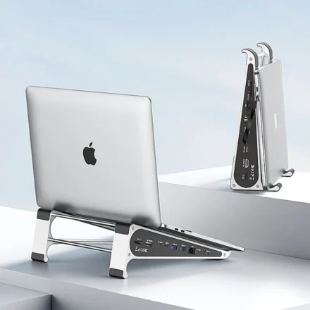 Blueendless Aluminum Laptop Stand Docking Station 4K 60Hz SD/TF USB3.0 100W PD
