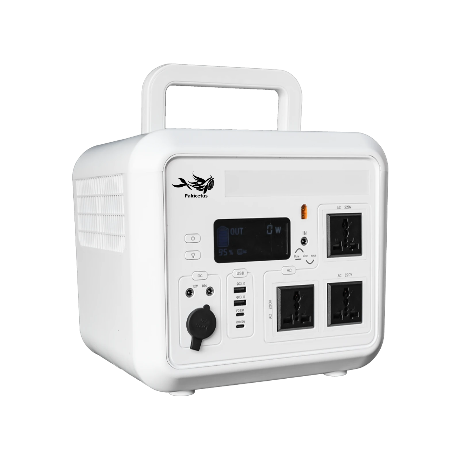 1200W Portable Power Station 1152Wh Solar Generator PD100W Wireless Charging