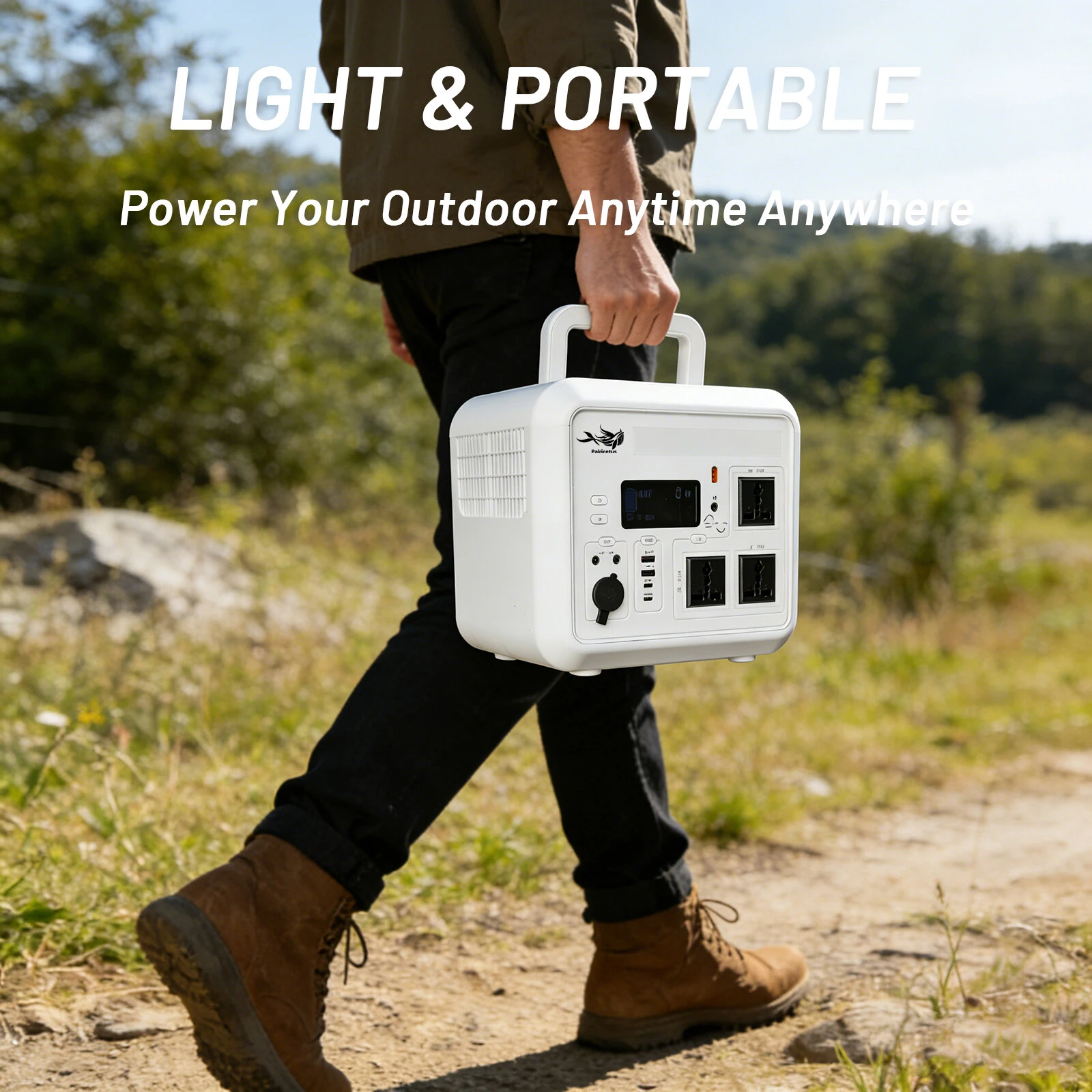 1200W Portable Power Station 1152Wh Solar Generator PD100W Wireless Charging