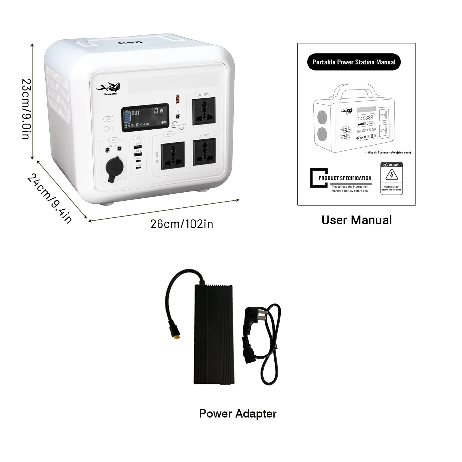 1200W Portable Power Station 1152Wh Solar Generator PD100W Wireless Charging