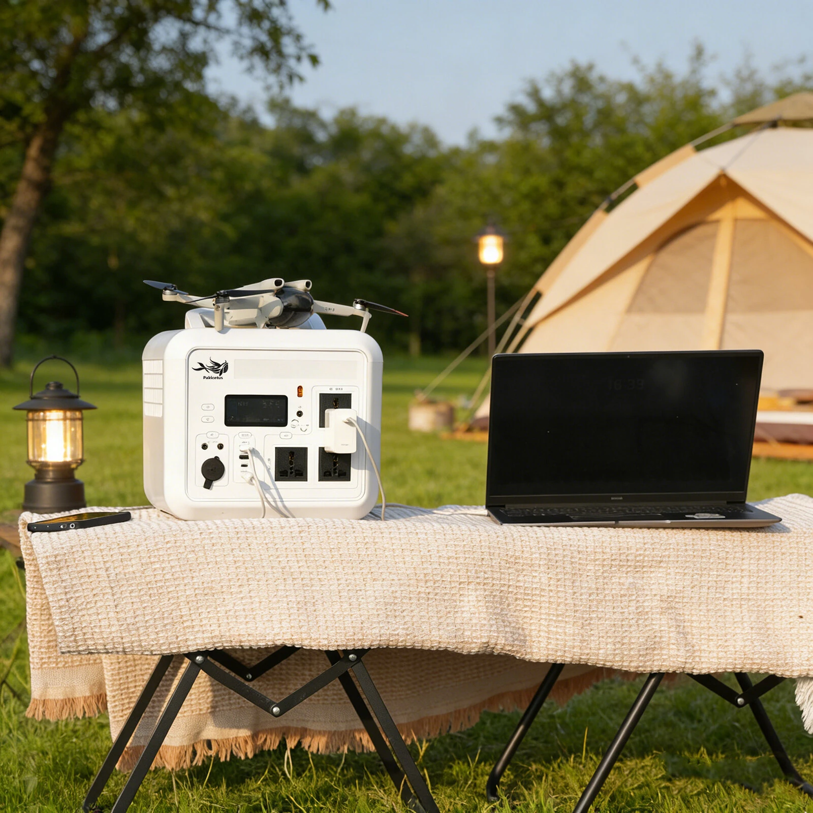1200W Portable Power Station 1152Wh Solar Generator PD100W Wireless Charging