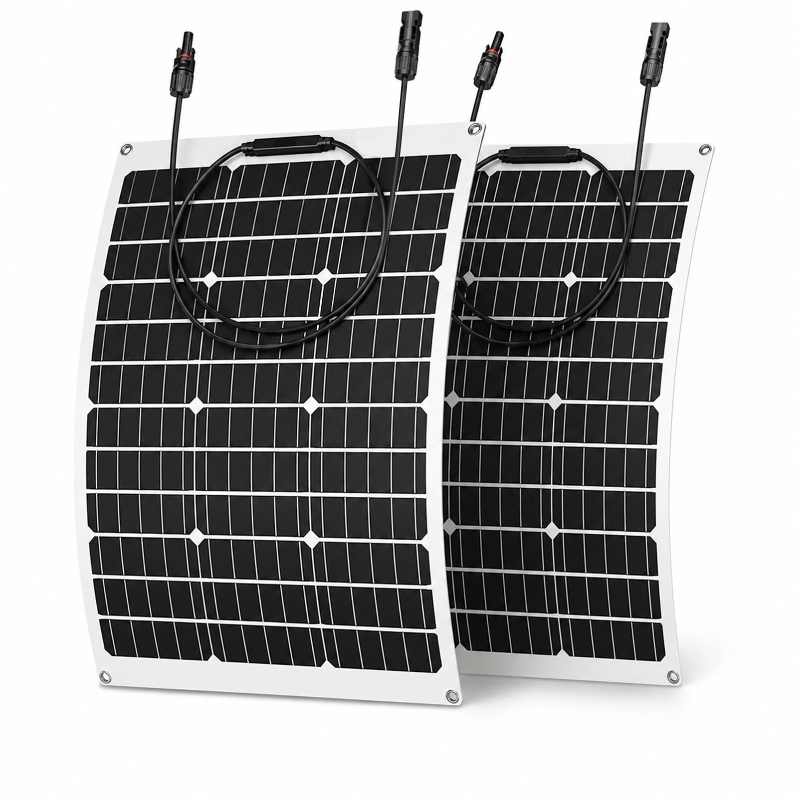 2PCS 60W Flexible Solar Panel 77.3x51cm Bendable Lightweight for RV Boat