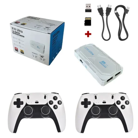 X10 Ultra 128G 3D 4K Retro TV Game Stick with Dual Controller