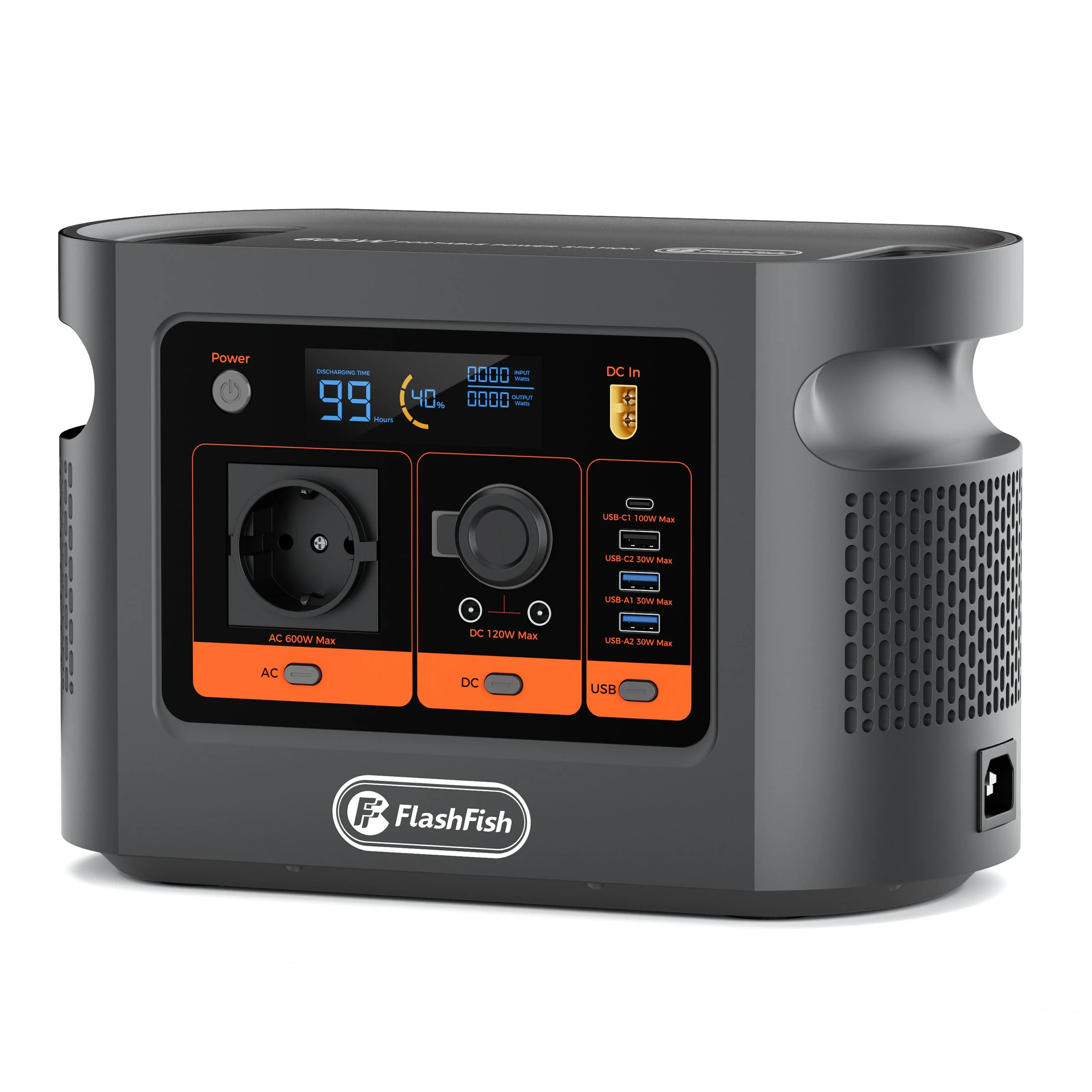 FlashFish E106B 600W 384Wh LiFePO4 Portable Power Station Pure Sine Wave
