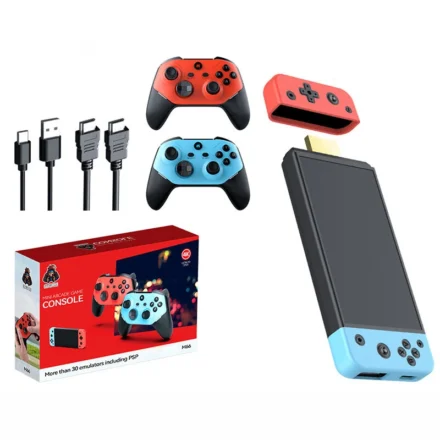M66 TV Game Console 4K Retro Gaming Stick with Dual Wireless Controllers
