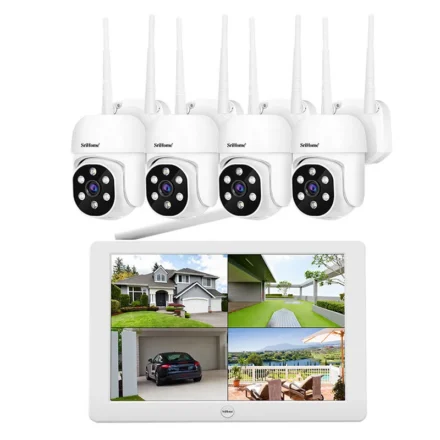 SriHome NVS009 10.1-Inch Screen Camera Kit 8CH WiFi NVR 1080P PTZ