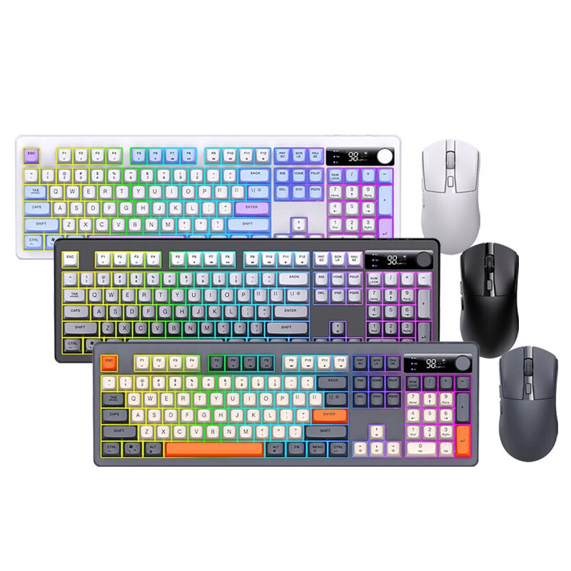 XUNFOX TK104 Wireless Bluetooth Keyboard and Mouse Set Rechargeable Ergonomic